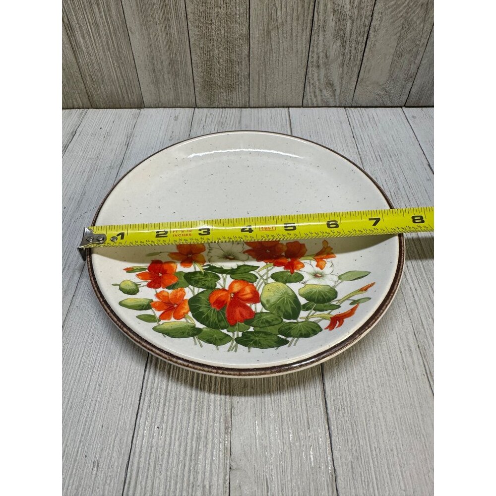 Vtg Ranmaru Asian Song Salad Plates Ceramate Stoneware 3930 JAPAN - Set of 2 - Picture 7 of 9
